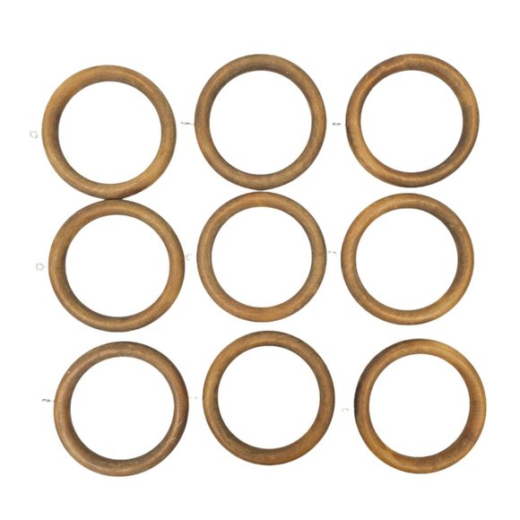 Large Wooden Rings with Eye Hooks 6.5" DIY Crafts Macrame Ring Circles Lot of 9 - Picture 11 of 13